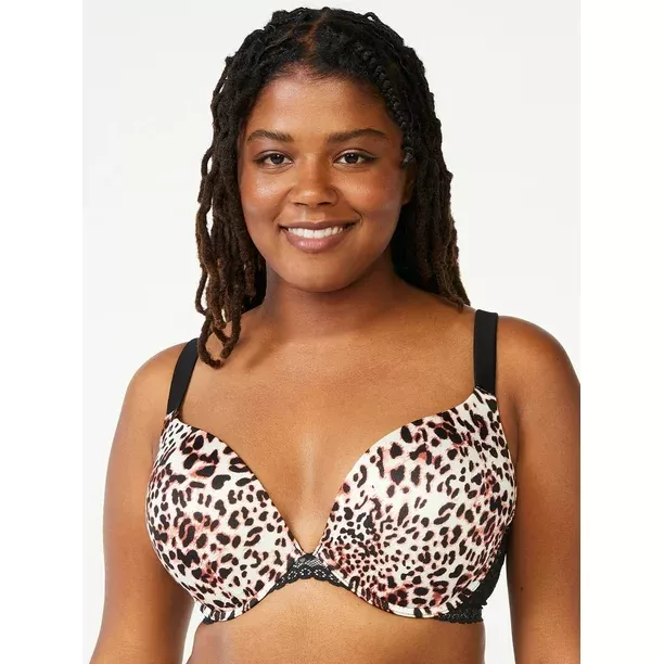 Joyspun Women's Seamless Light Lift Wire Free Bra, Sizes to 3XL