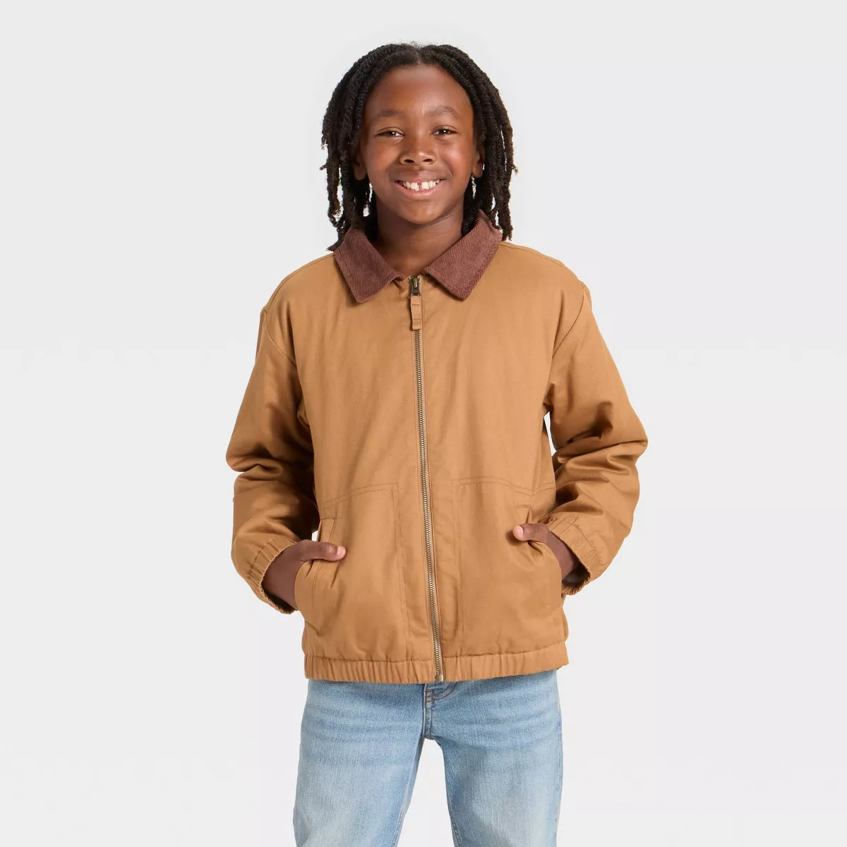Boys' Workwear Fashion Jacket - Cat & Jack™ Brown | Target