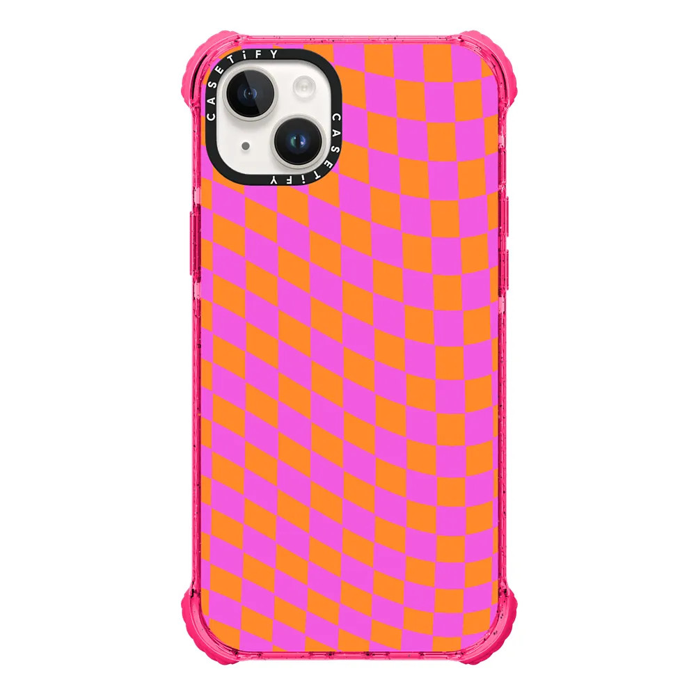 Pink and Orange Checkered | Casetify (Global)