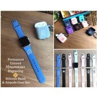 Silicone Airpods Case, Apple watch band 38mm, Monogram Apple Watch Band, Personalized Apple watch band, Apple 4 Band, Custom iWatch Band | Etsy (US)