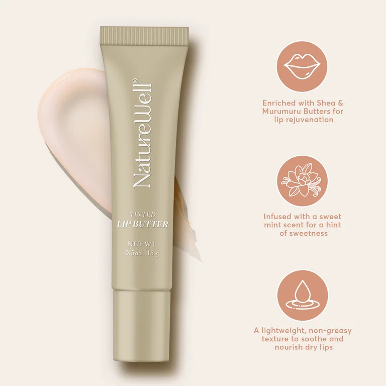 NatureWell Tinted Lip Butter, Vanilla Glaze, 0.53 oz | Walmart (US)