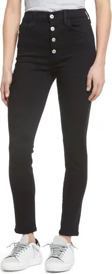Button Front High Waist Ankle Skinny Jeans | Nordstrom