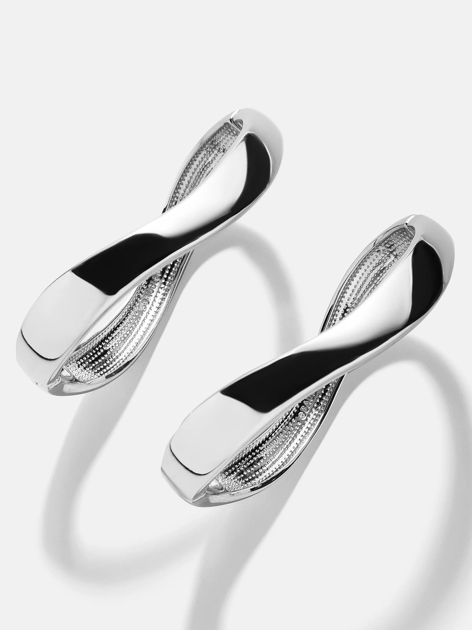 Raven Hinge Bangle Set - Wavy Silver Bangle | BaubleBar (US)