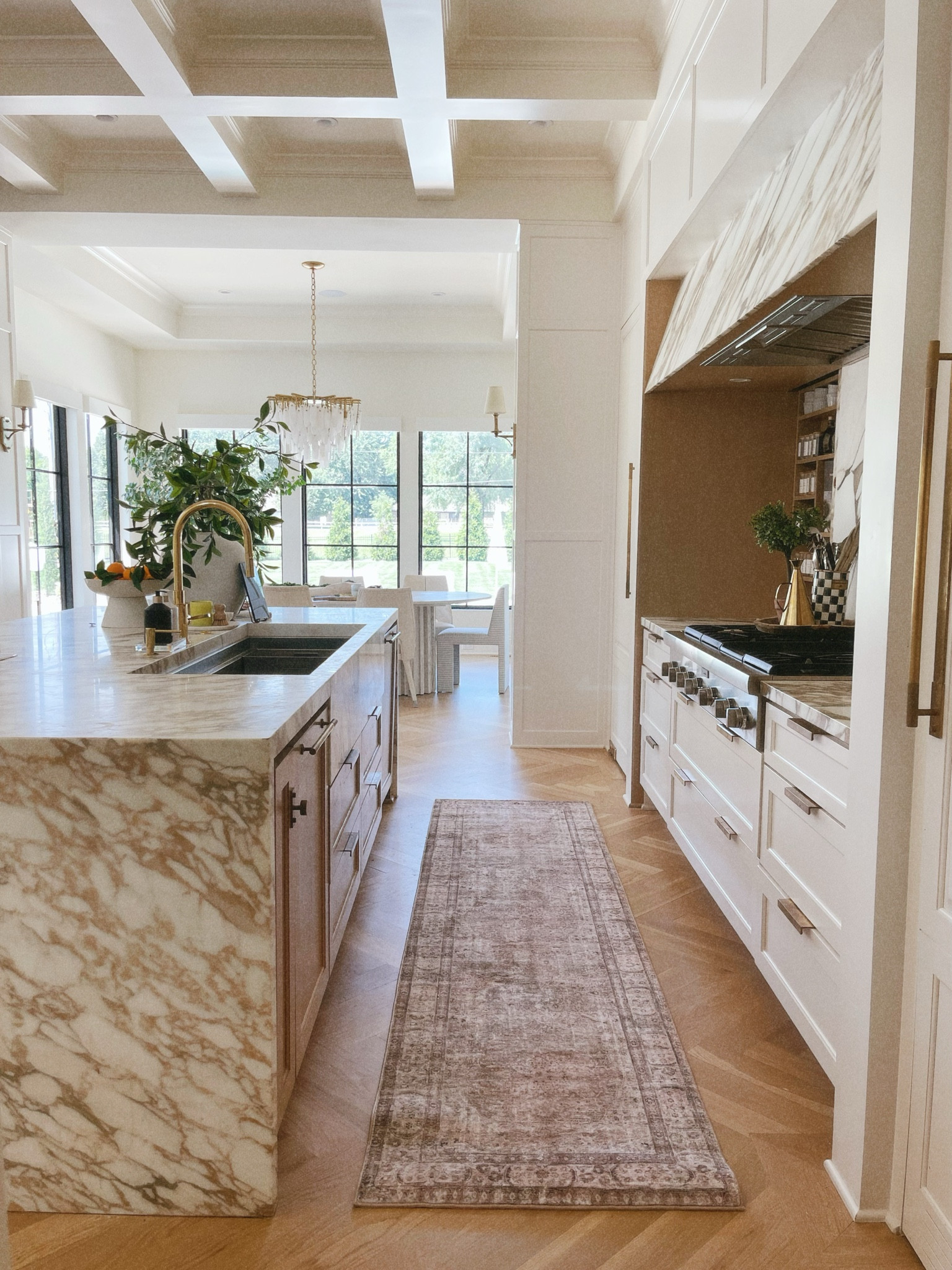 Kitchen runner under $125. In antique green 