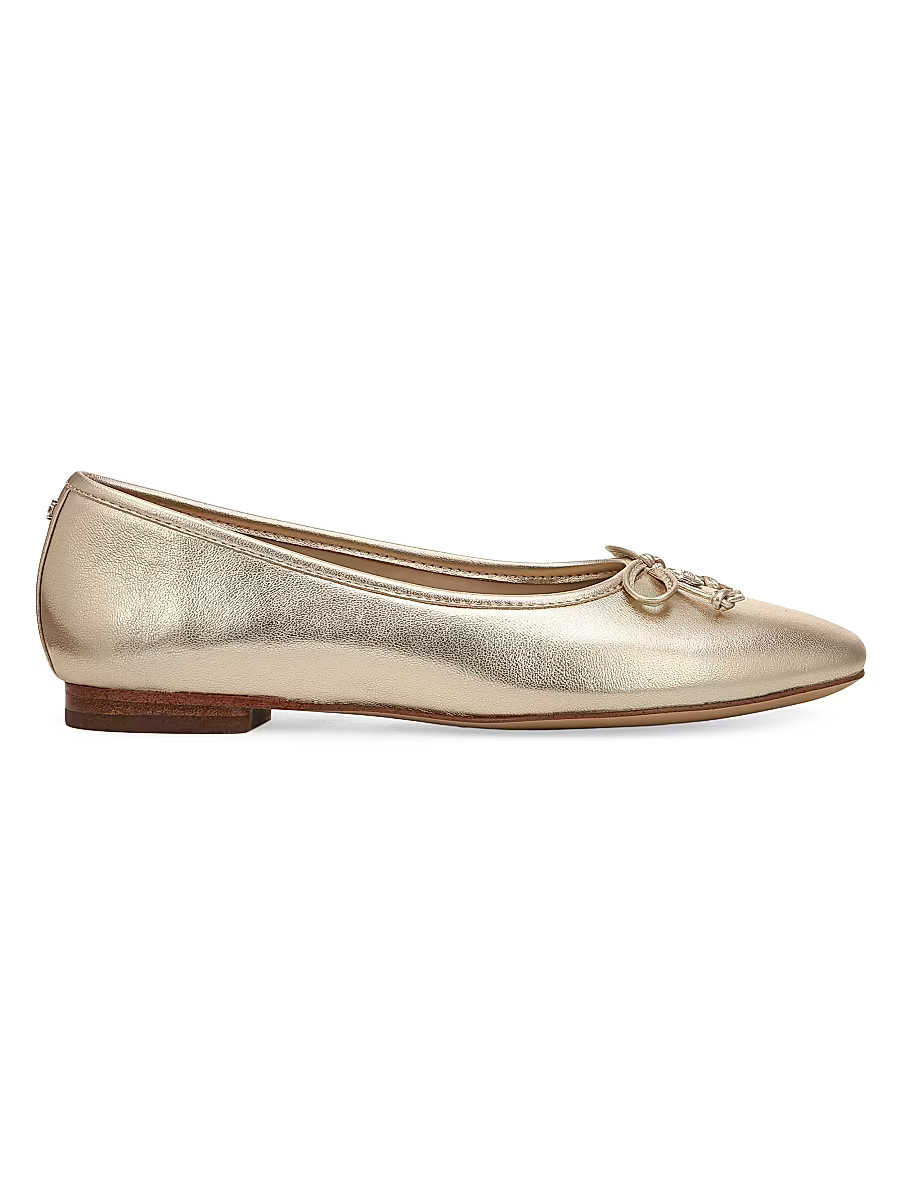 Women's Meadow Metallic Leather Ballet Flats - Gold - Size 7 | Saks Fifth Avenue