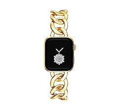 Kolgios 38/40/41/42/44/45mm Cool Women Chain Metal Smartwatch Bands Compatible for Apple Watch Ba... | Amazon (US)