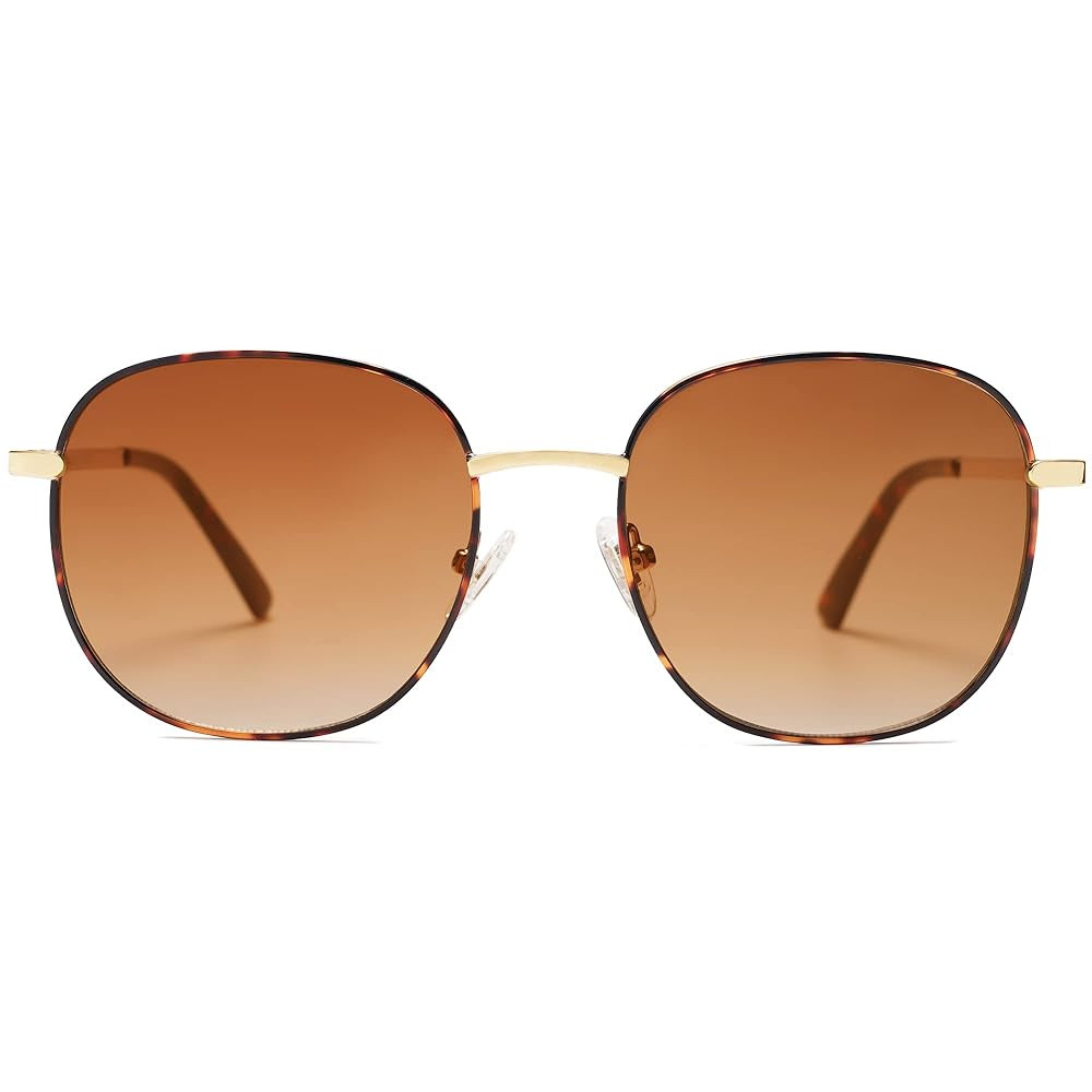 SOJOS Classic Trendy Square Sunglasses for Women Men Cute Big Frame Gold Shades SJ1137 | Amazon (US)