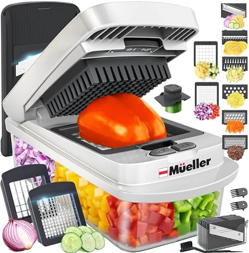 Mueller The Real Original Pro Chopper since 2013 Vegetable Chopper Mandoline Slicer, 8 Blade Food... | Amazon (US)