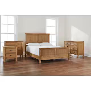Home Decorators Collection Marsden Patina Finish Wooden Cane Queen Bed (65 in. W x 54 in. H) 1075... | The Home Depot