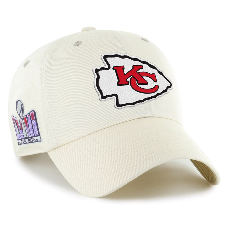 Kansas City Chiefs '47 Super Bowl LVIII Side Patch Clean Up Adjustable Hat - Natural | Fanatics