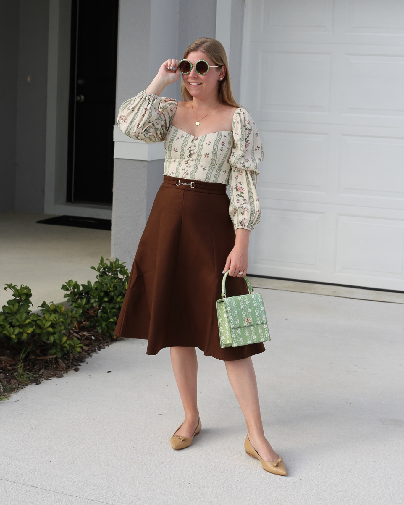 Embracing a layer-less fall. 🍁 Trying to be more creative with my outfits this season so it still feels like fall. 

Expect to see a lot more of this skirt. It’s going to be my go to all autumn  

#LTKstyletip #LTKSeasonal