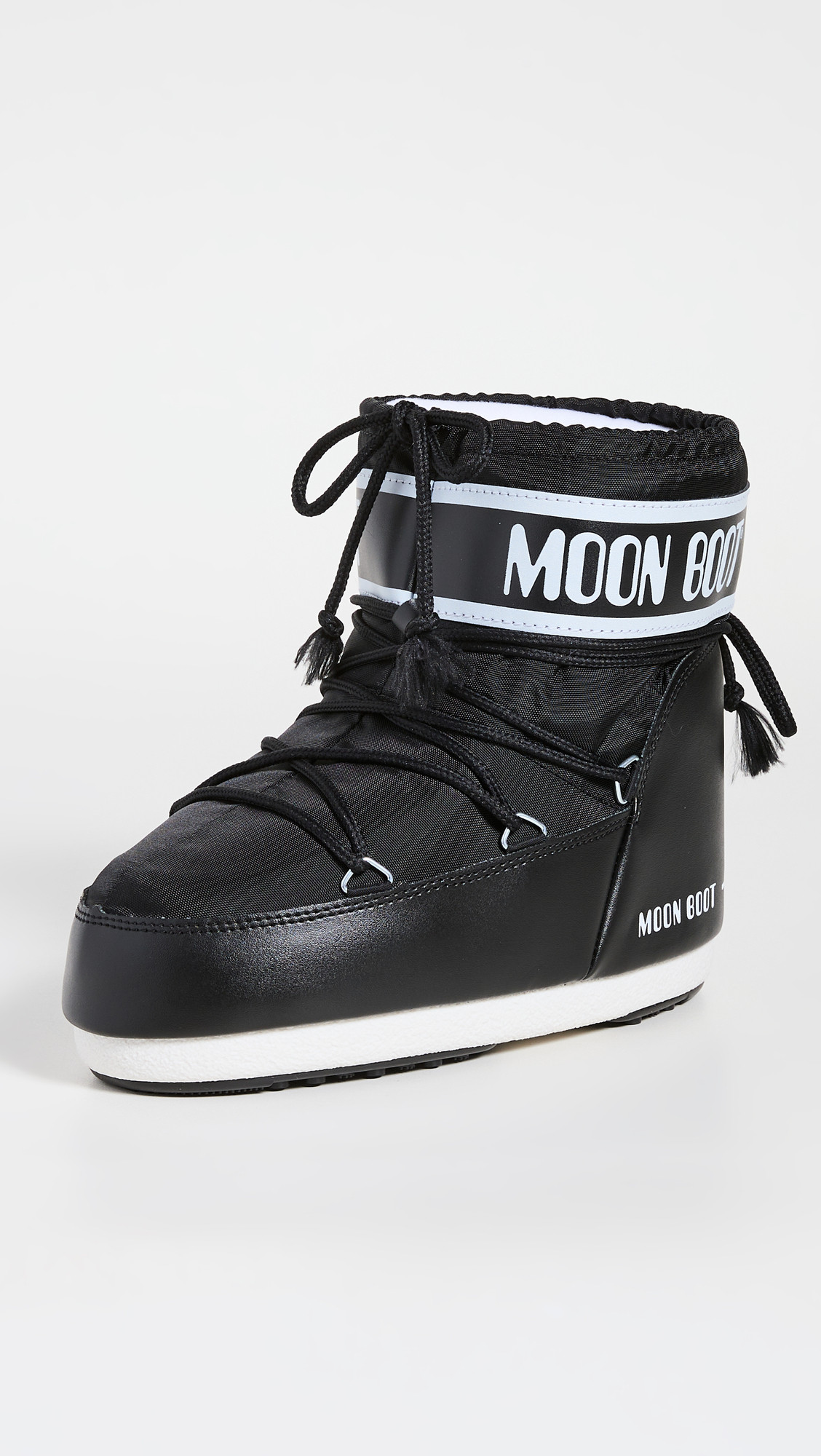 Moon Boot Icon Low Nylon Boots Black 36/38 | Shopbop