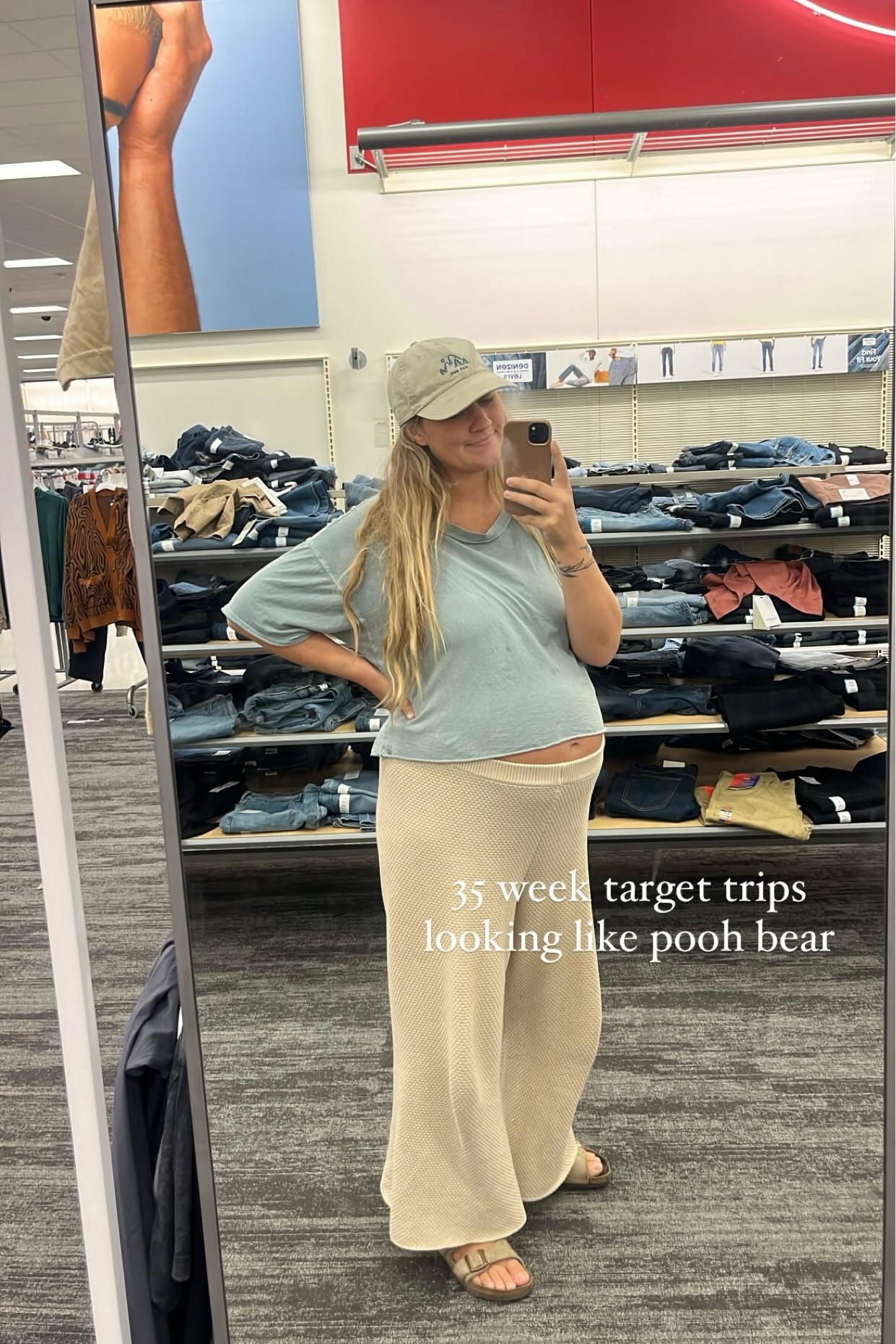 way better not preggo😂 but it’s the perfect cropped tee. and is SO flattering.