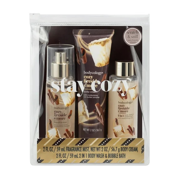 Bodycology Cozy Fireside S'more Body Care Gift Set, 3 Piece | Walmart (US)