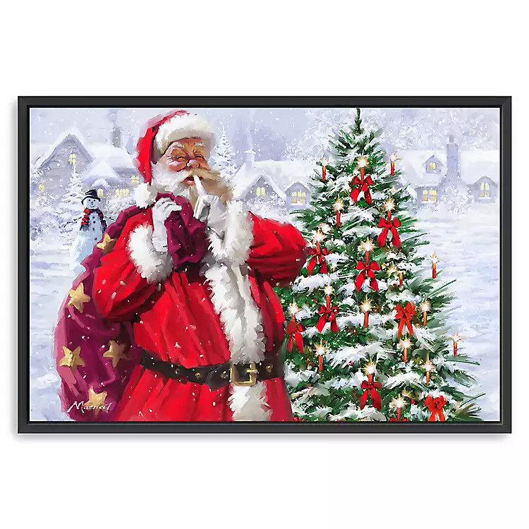Santa's Sack of Gifts Framed Canvas Art Print | Kirklands