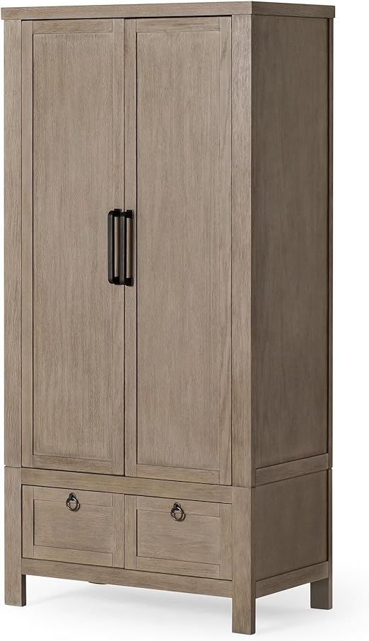 Maven Lane Vaughn Rustic Wooden Cabinet in Weathered Grey Finish | Amazon (US)