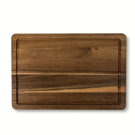 Thyme & Table Acacia Wood Cutting Board with Anti-Slip Grips, 12" x 18" | Walmart (US)