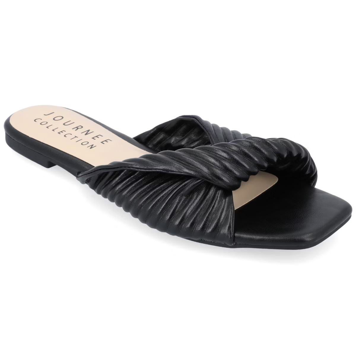 Journee Collection Women's Emalynn Slip On Slide Flat Sandals | Target