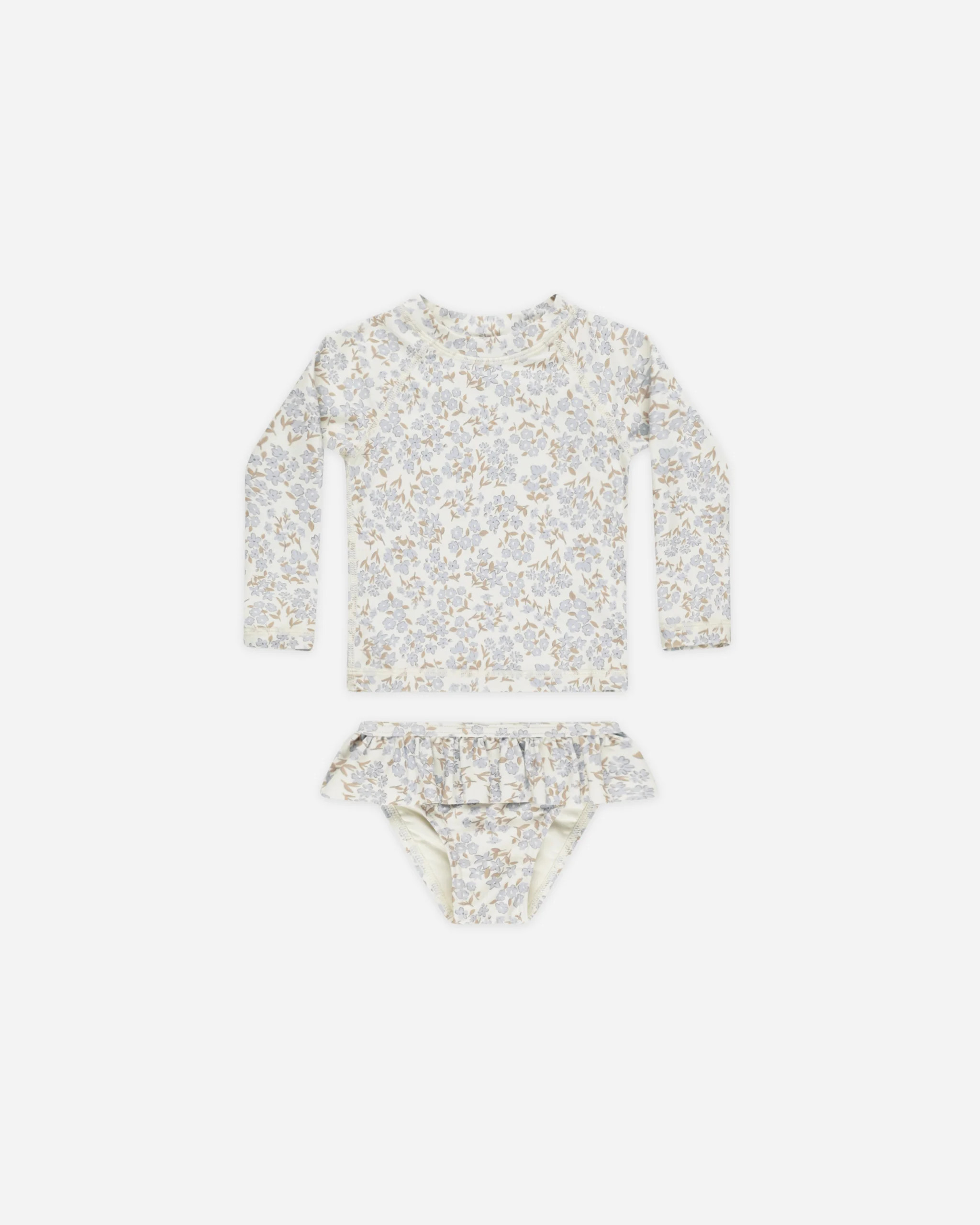 Rashguard Girls Set || Blue Ditsy | Rylee + Cru