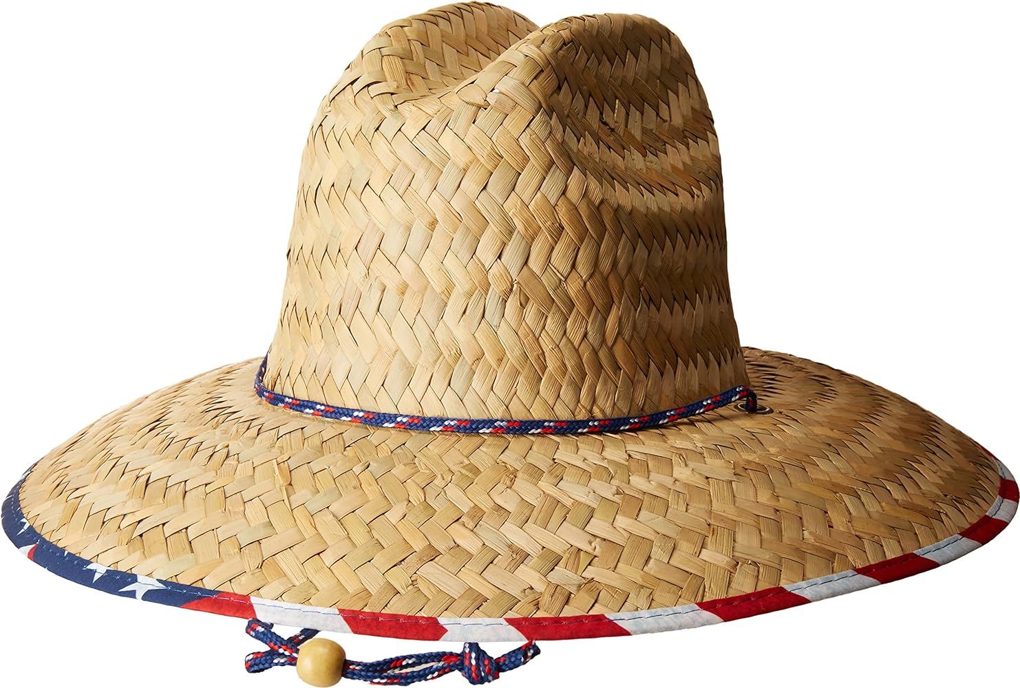 San Diego Hat Company Women's Rush Straw Lifeguard Hat with Fabric Band | Amazon (US)