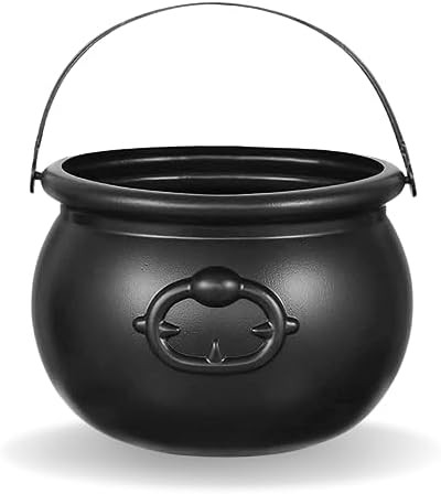 St Patricks Day Coin Pot, 7.5" Black Plastic Cauldron Large Pot of Gold Bucket Black Plastic Caul... | Amazon (US)
