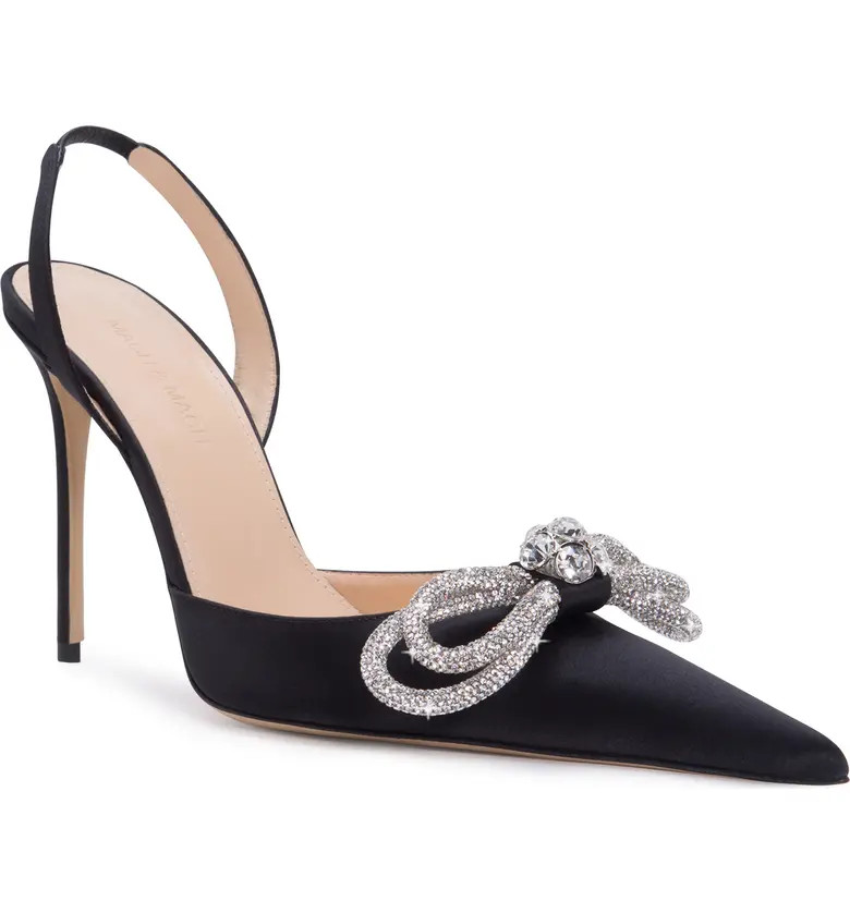 Double Bow Pointed Toe Slingback Pump (Women) | Nordstrom