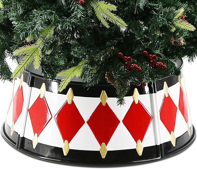 Metal Christmas Tree Collar, 26 in Round Christmas Tree Base Collar for Artificial Tree Decoratio... | Amazon (US)