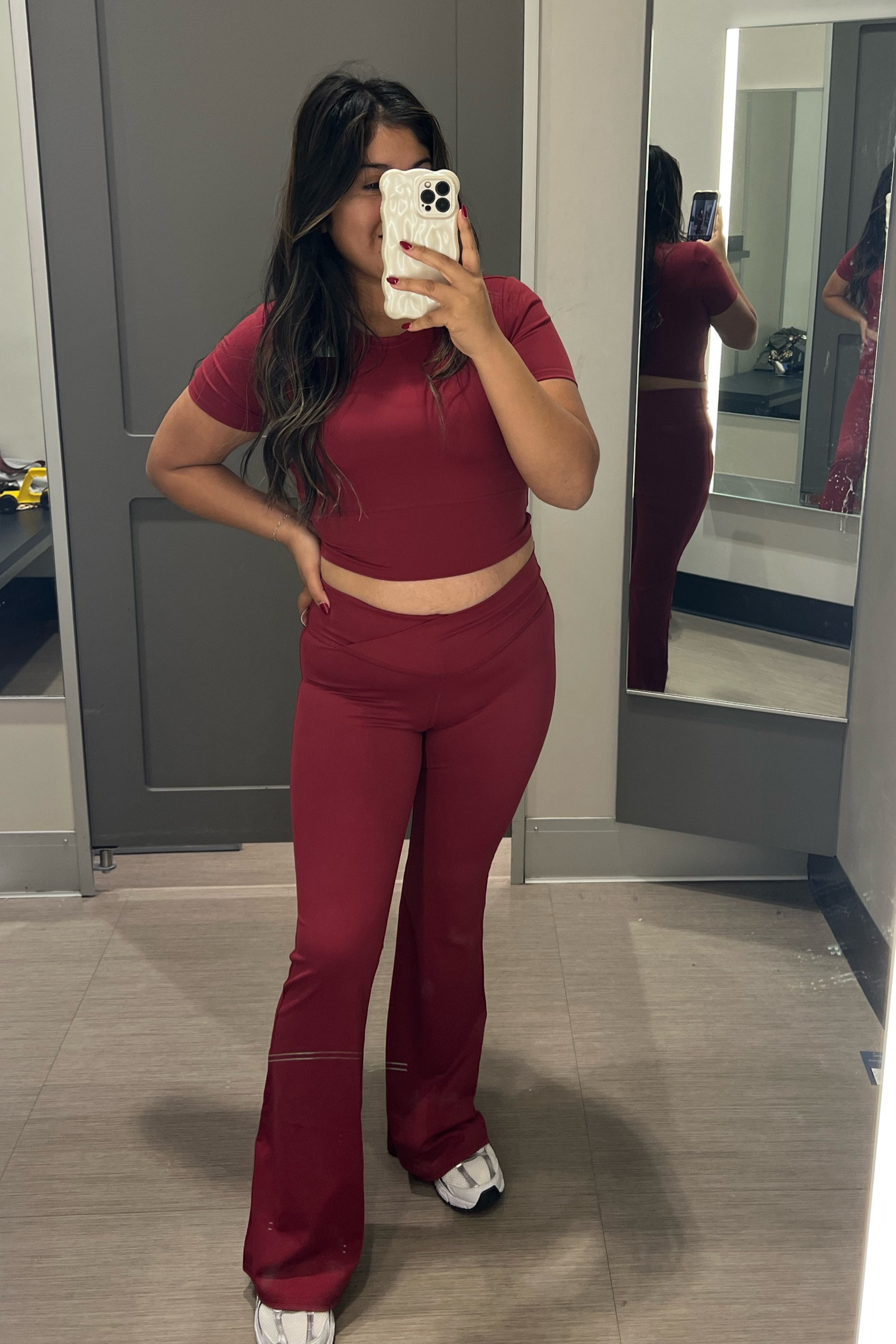 Wear a L in bottoms and M top. 

#LTKActive #LTKGiftGuide #LTKMidsize
