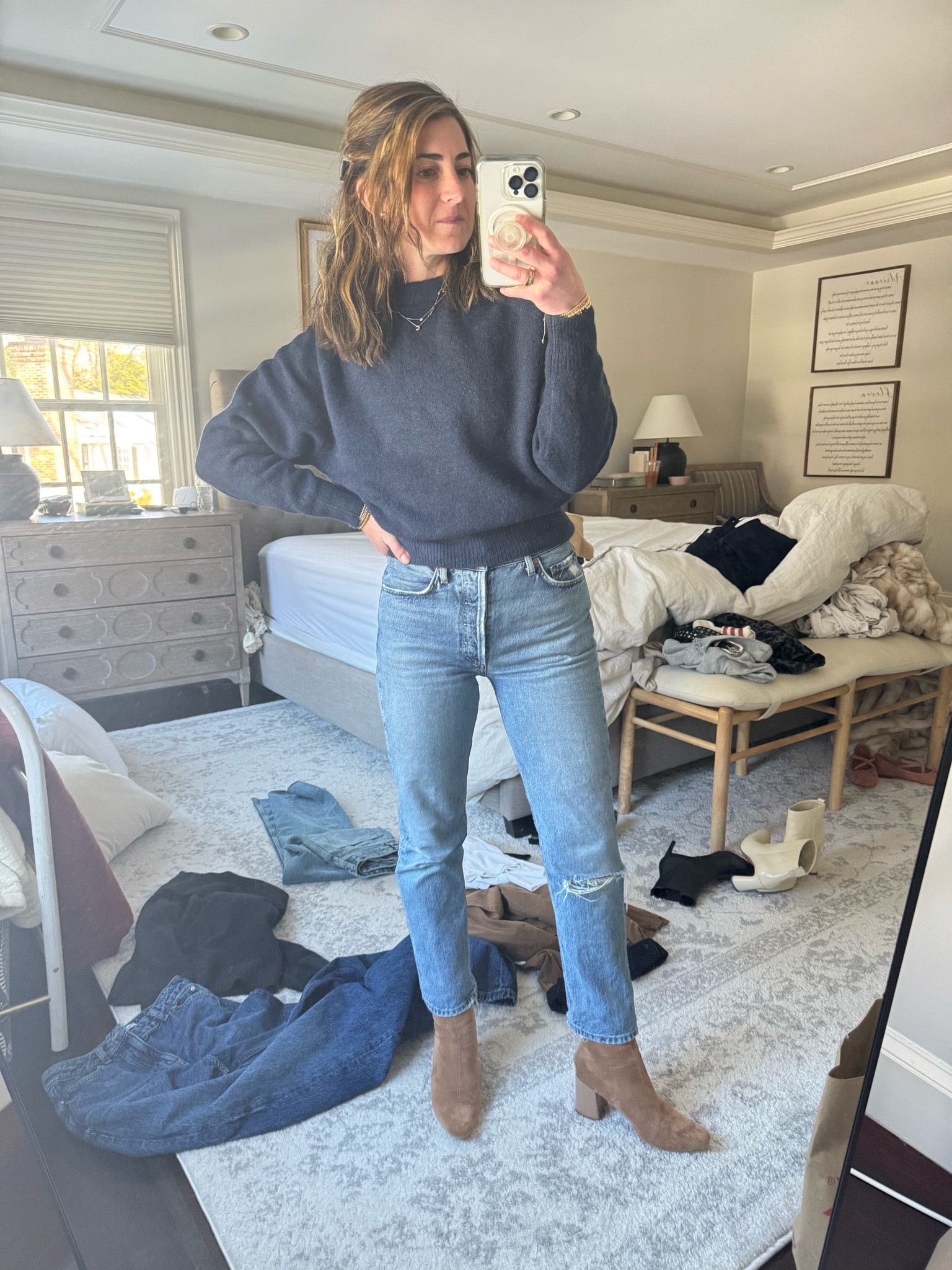 Winter Dolman sweater block heel bootie Agolde denim 

#LTKSeasonal #LTKPetite #LTKStyleTip