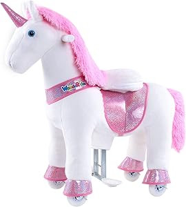 WondeRides Ride on Unicorn Toy Rocking Horse Pink Unicorn, 30.1 inch Height Size 3 for 3 to 5 Yea... | Amazon (US)