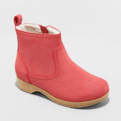 Toddler Girls' Etta Zipper Booties - Cat & Jack™ Red | Target