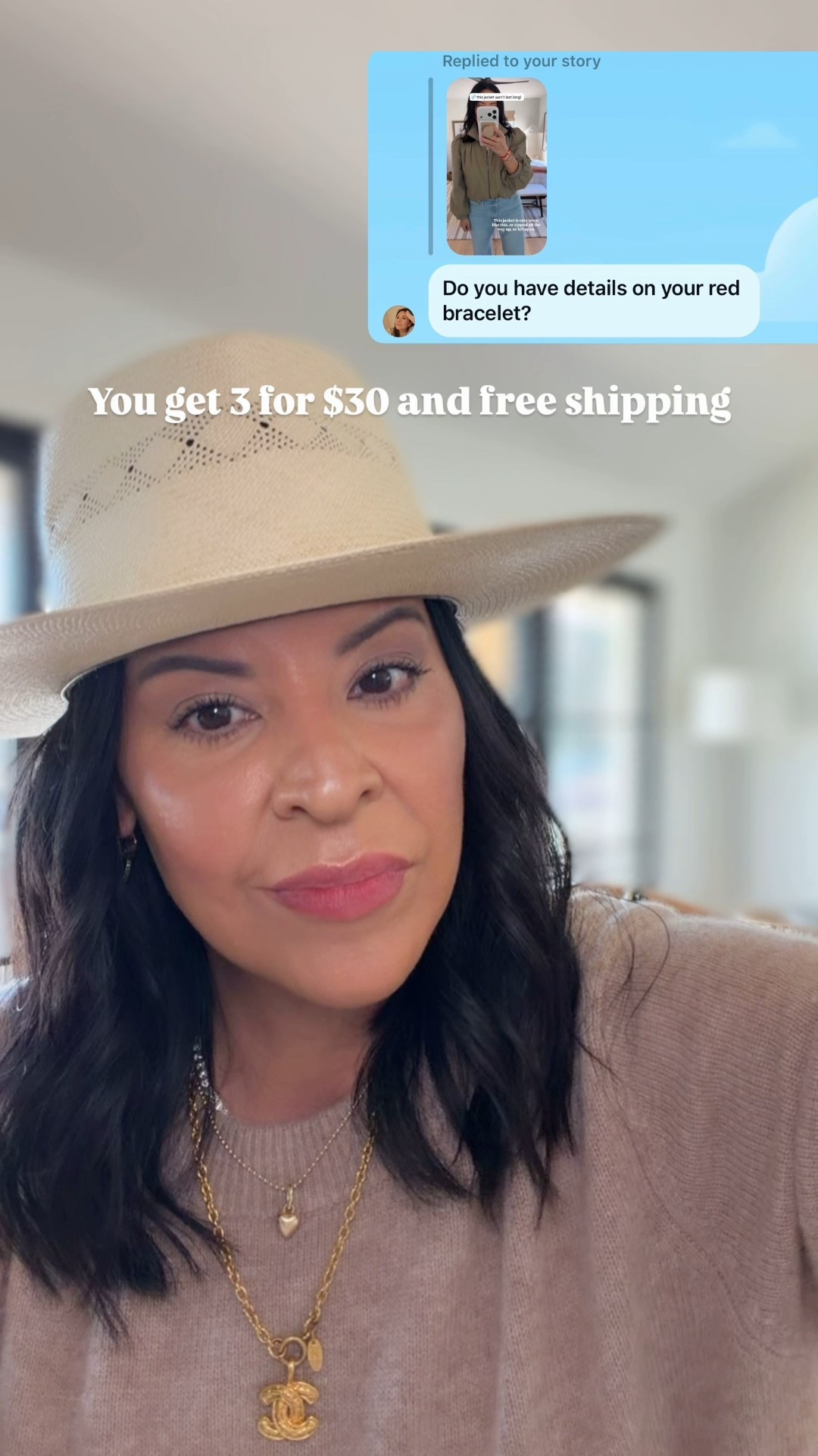 You get 3 for $30 and free shipping (other color options available). Gucci bracelet size small and my diamond necklace is the 16” length. 

#LTKSaleAlert #LTKValentine #LTKOver40