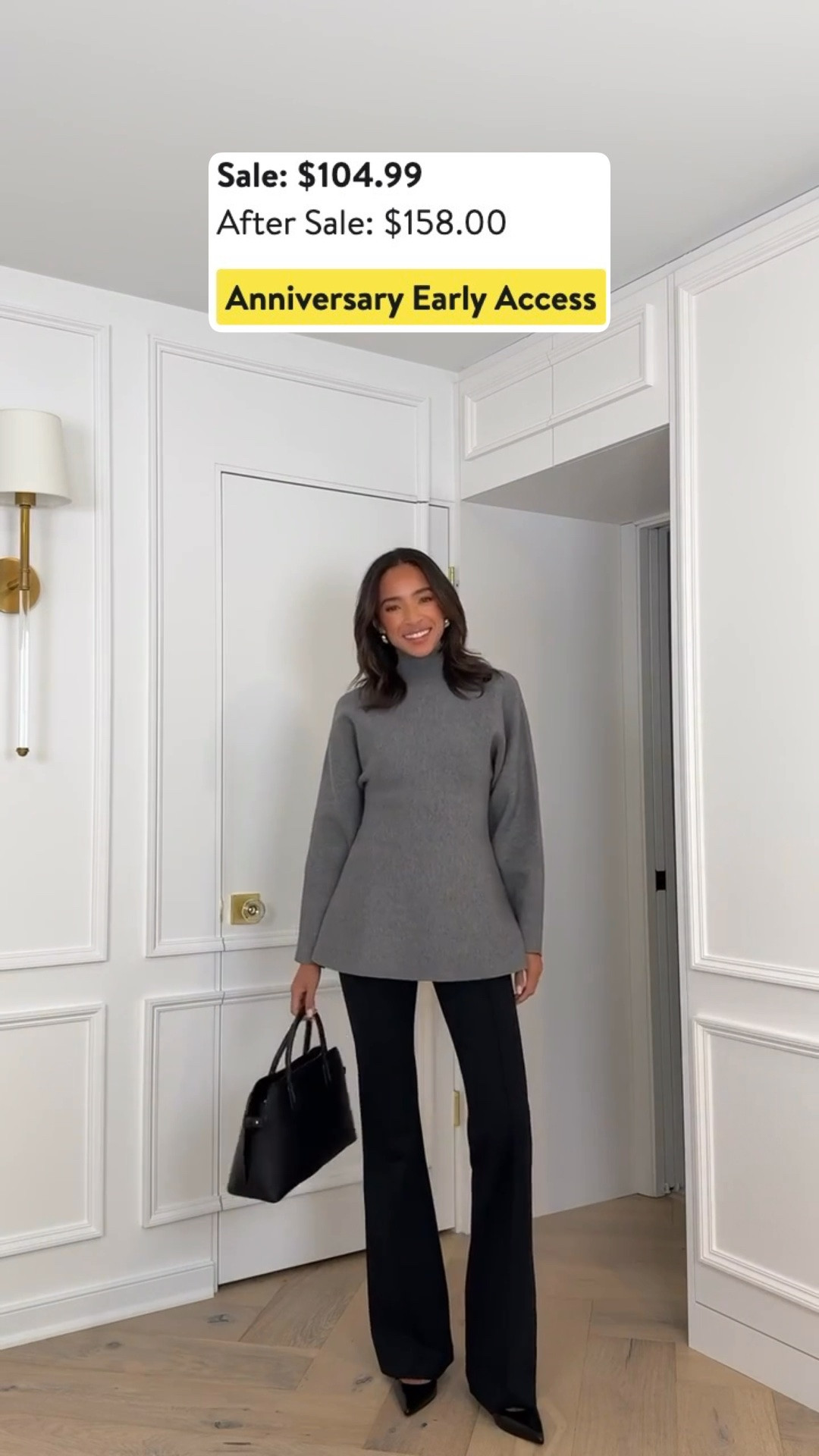30% OFF!! Love that these trousers really move with you- the ponte material stretches but offers compression and smoothing in the mid section 👏🏽 Wearing size XS sweater (OOS but I’ve linked similars) and size S tall flared trousers - I’m 5’8” for reference 

nordstrom sale, nsale, nordstrom anniversary sale, work from home outfit, work outfit, office outfit, loungewear, comfy outfit, travel outfit, airport outfit, spanx pants, black trousers, spanx trousers

#LTKSaleAlert #LTKSeasonal