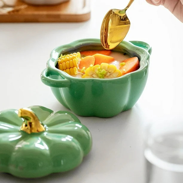 Oven Pumpkin Bowls Ceramic Pumpkin Pots For Cooking Pumpkin Dutch Oven Pot With Lid Mini Pumpkin ... | Walmart (CA)