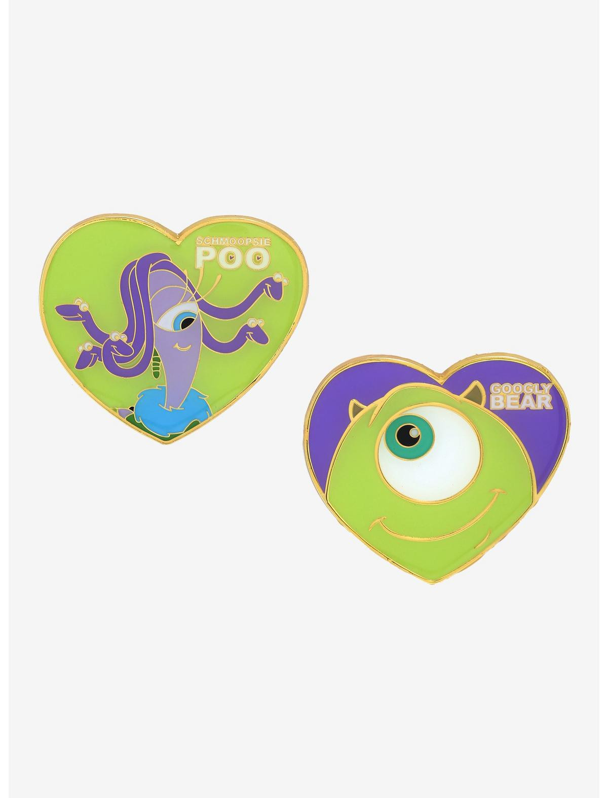 Loungefly Disney Pixar Monsters, Inc. Mike & Celia Pet Names Enamel Pin Set - BoxLunch Exclusive | BoxLunch