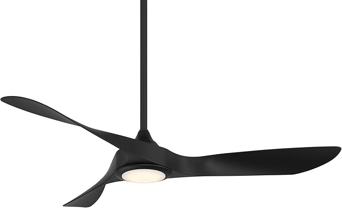 WAC Smart Fans Swirl Indoor and Outdoor 3-Blade Ceiling Fan 54in Matte Black with 3000K LED Light... | Amazon (US)