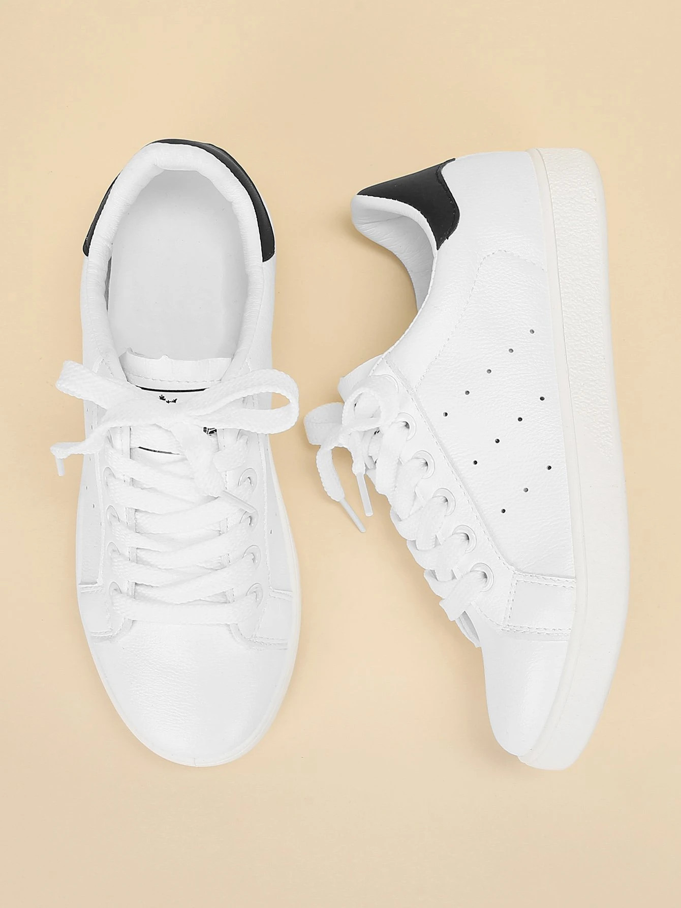 Lace Up Plain Sneakers | SHEIN