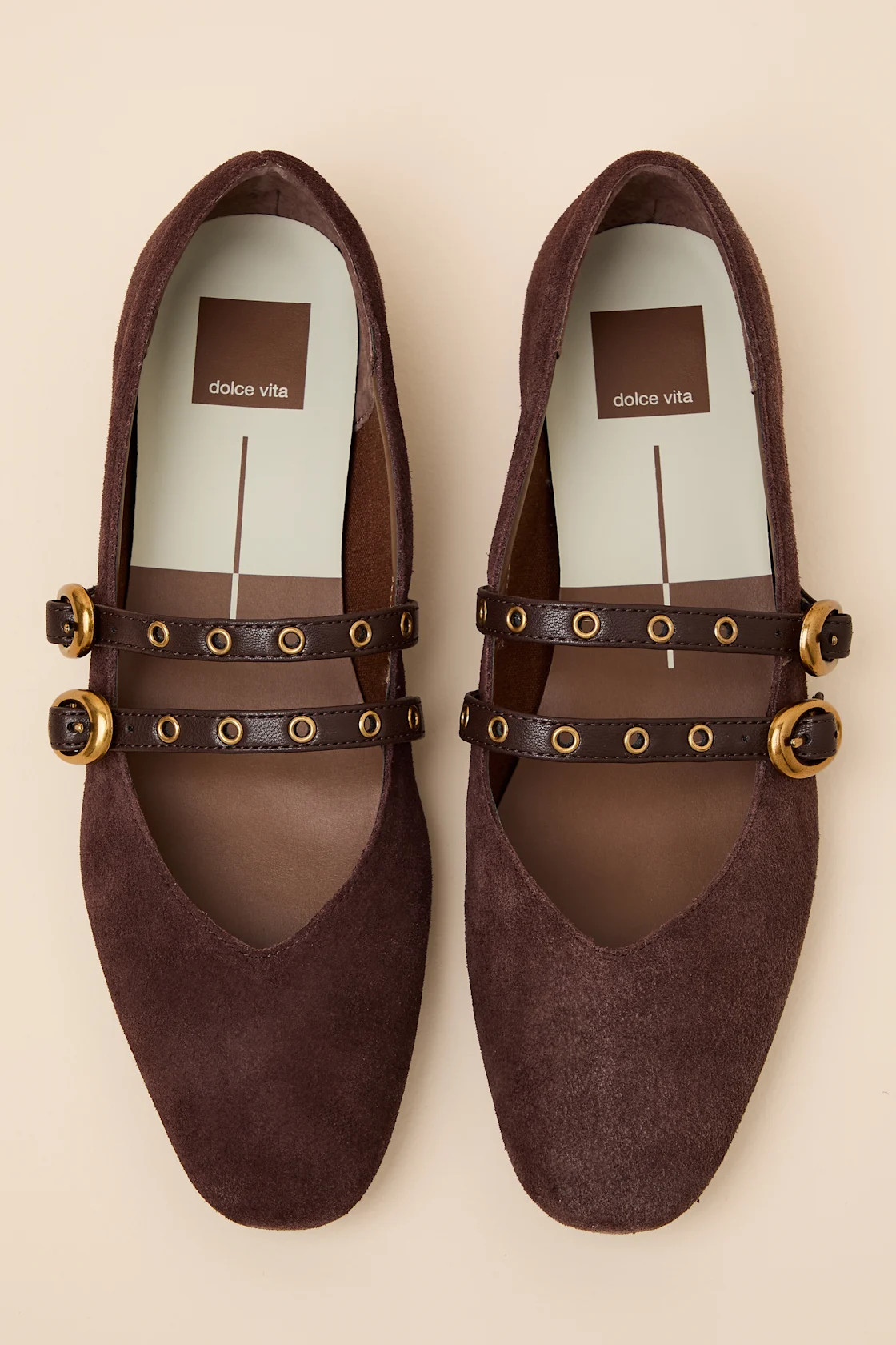 Ardene Mahogany Suede Leather Buckle Ballet Flats | Lulus