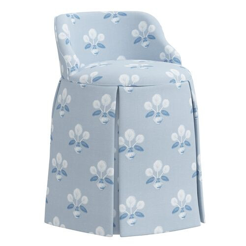 Addie Vanity Stool, Block Vase Floral | One Kings Lane