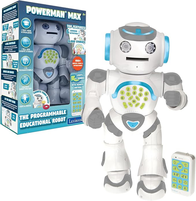 LEXiBOOK Powerman Max - Remote Control Walking Talking Toy Robot STEM Programmable Dances Sings T... | Amazon (US)
