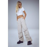 Womens The Cargo Jean - Beige - 4 | boohoo (US & Canada)