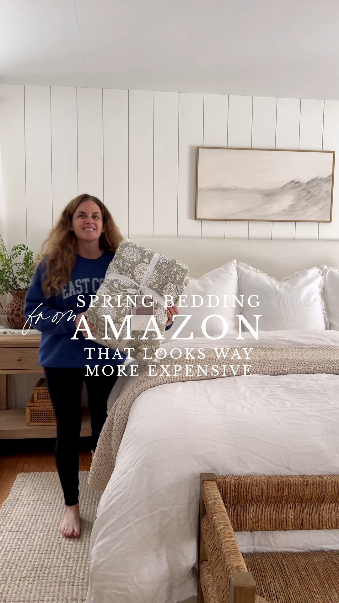 A cozy and welcoming coastal bedroom 🤍 This linen bedding has the prettiest floral pattern—and it’s such a great price point! It comes in several color options and washes well. Other highlights? Our table lamps and these spring throw pillows! 

#LTKHome