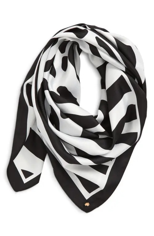 Lele Sadoughi Zebra Scarf in Jet at Nordstrom | Nordstrom