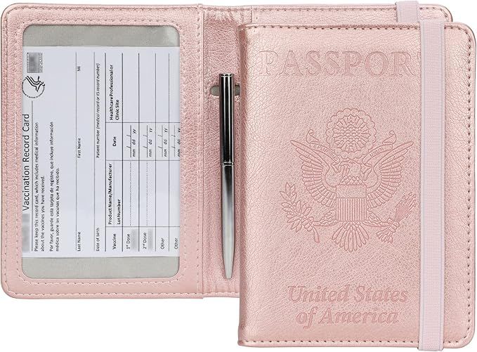 GDTK Leather Passport Holder Cover Case RFID Blocking Travel Wallet | Amazon (US)