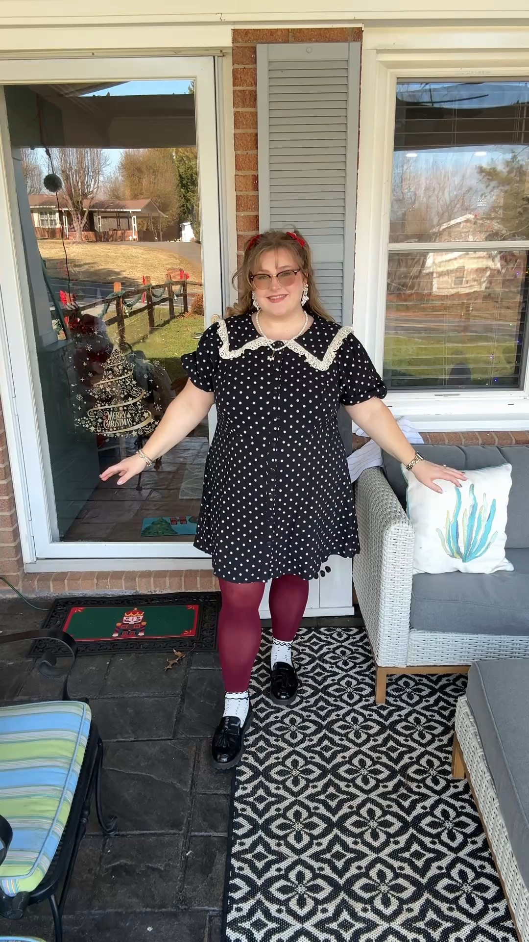 Anybody else loving polka dots right now?? This dress from Cider is so adorable & size inclusive! I love the fun lacy oversized collar too! I often pair this dress with different colored tights for a unique look each time ♥️ I am size 16 plus size girlie wearing a 2x 

#LTKMidsize #LTKPlusSize #LTKootd