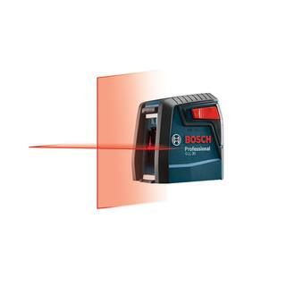 Bosch 30 ft. Cross Line Laser Level Self Leveling with 360 Degree Flexible Mounting Device and Ca... | The Home Depot