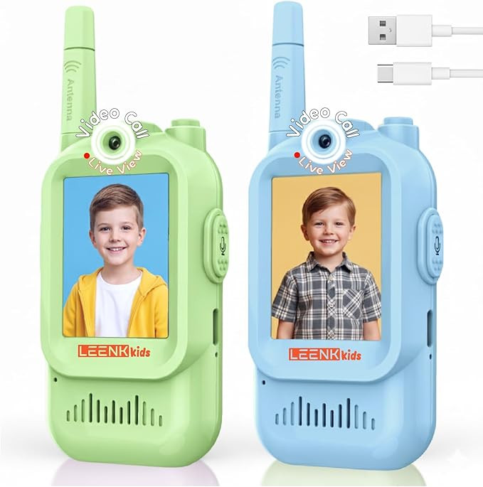 LEENK Kids Video Walkie Talkies 2 Pack – Rechargeable Video Intercom Handheld, Indoor & Outdoor... | Amazon (US)