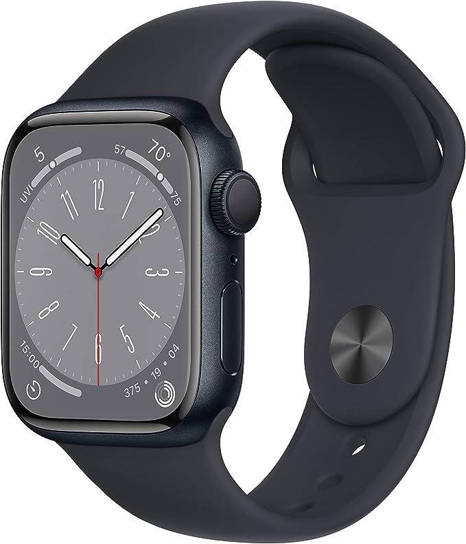 Apple Watch Series 8 [GPS 41mm] Smart Watch w/Midnight Aluminum Case with Midnight Sport Band - S... | Amazon (US)