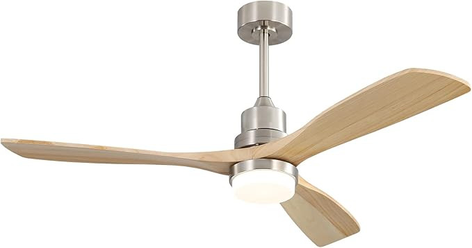 Sofucor 52 Inch Ceiling Fan With Light Remote Control Dimmable LED Light 3 Wood Fan Blades Revers... | Amazon (US)