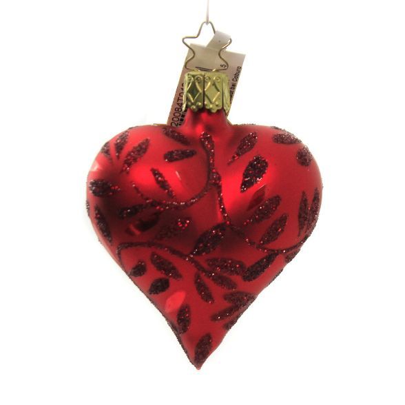 Inge Glas 3.25" Delights Red Heart Valentines Day Love  -  Tree Ornaments | Target